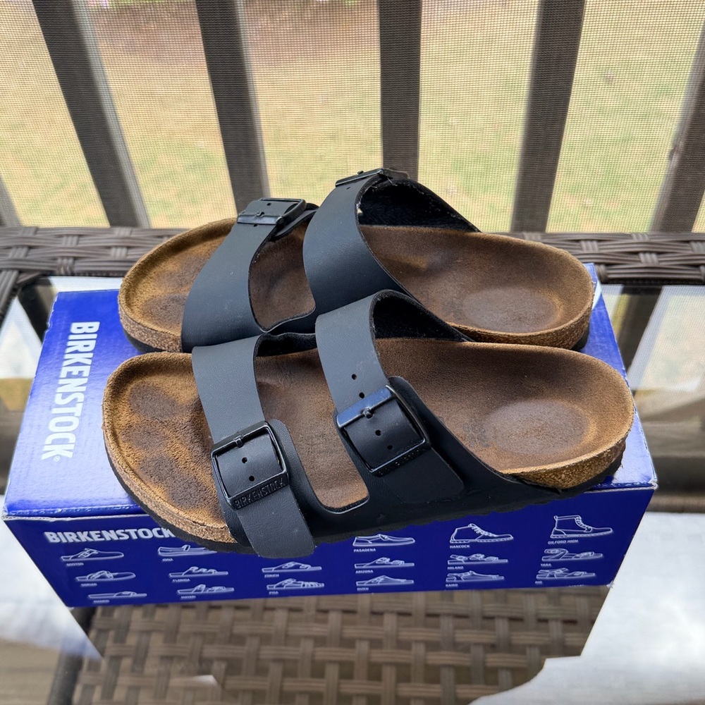 Birkenstock Arizona Black Two-Buckle Sandals Size 36 (5.5) Regular - Picture 5 of 7